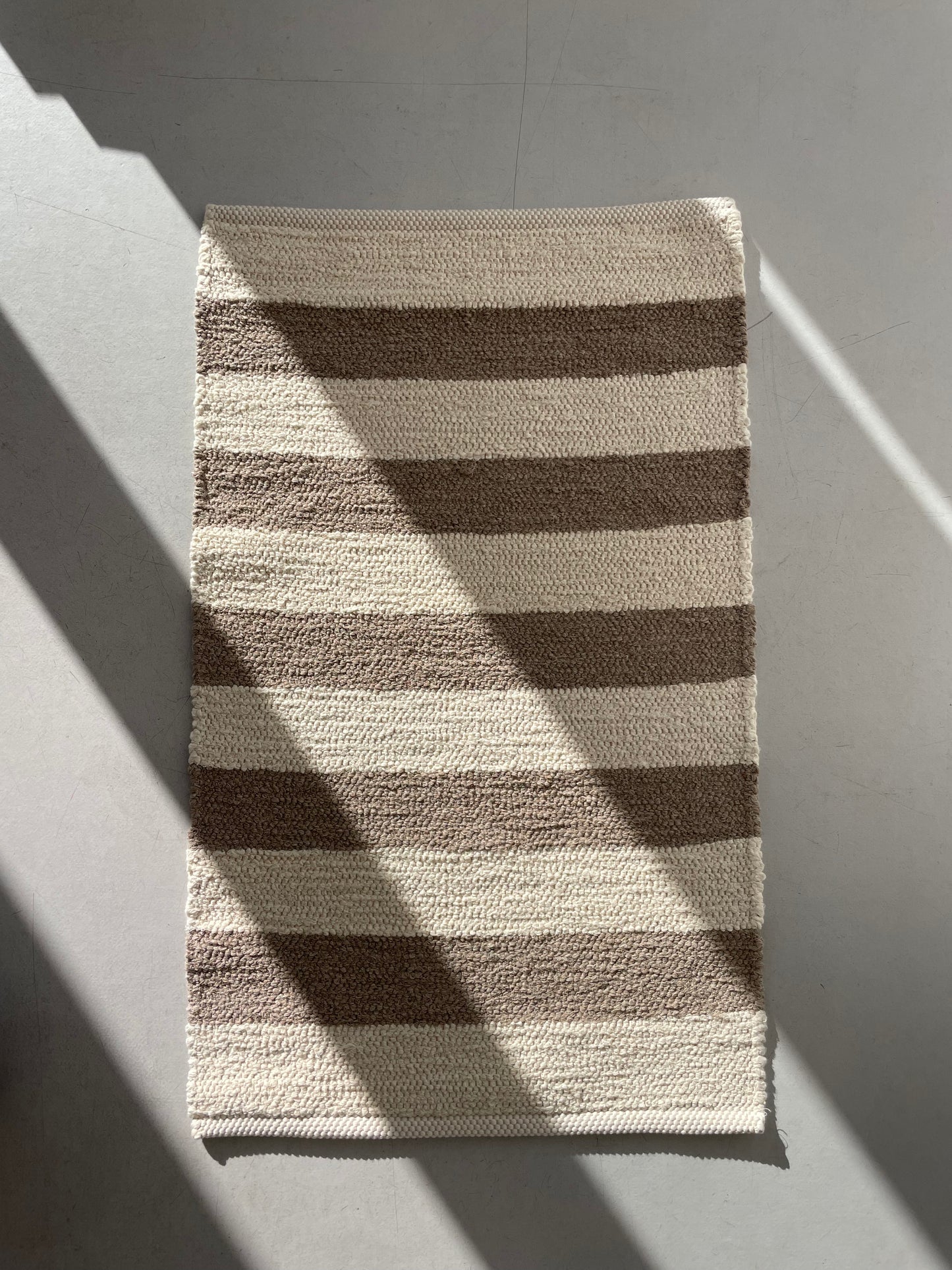 Teppich "BARRA" gestreift Beige - Handmade in Portugal 🇵🇹 I 60x100