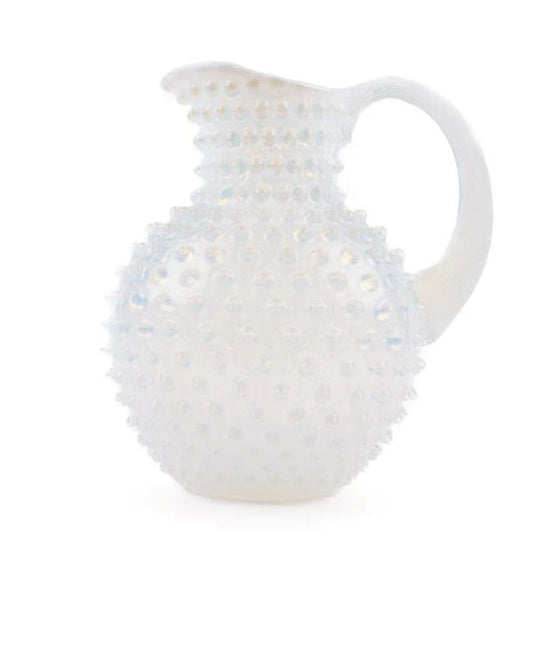 Opaline Paris Hobnail Jug 2L Creamy White handmade in Czech Republic 🇨🇿