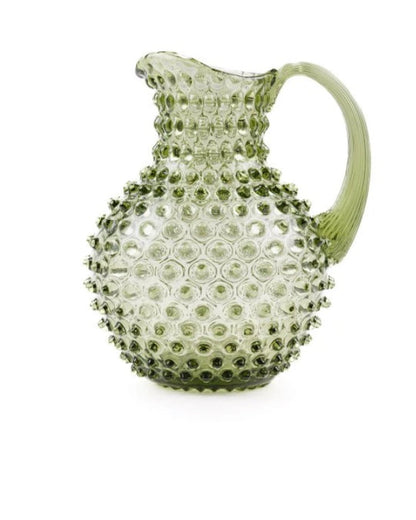 "Hopnail Jug"  Olive green handmade in Czech Republic