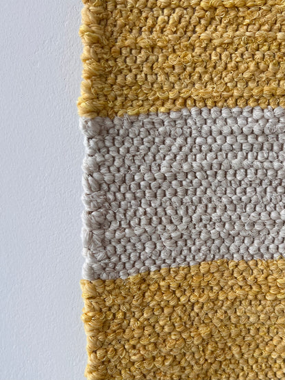 Teppich "BARRA" gestreift Gelb - Handmade in Portugal 🇵🇹 I 70x140