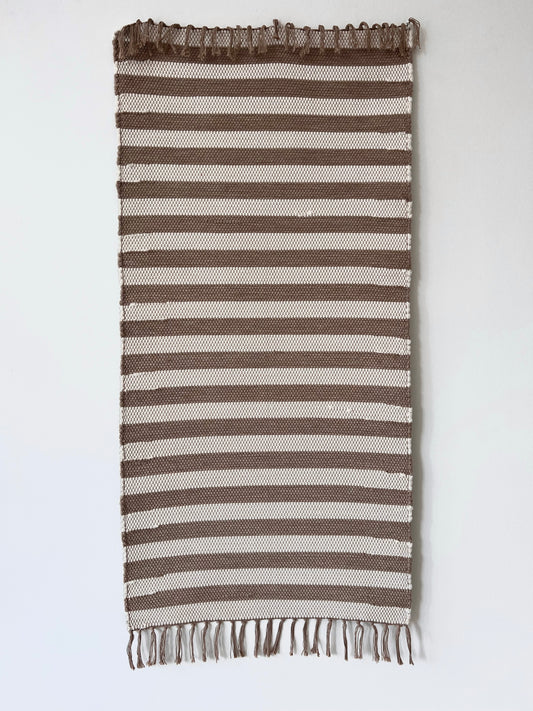 Teppich "MILHO " Beige gestreift - Handmade in Portugal 🇵🇹 30% OFF