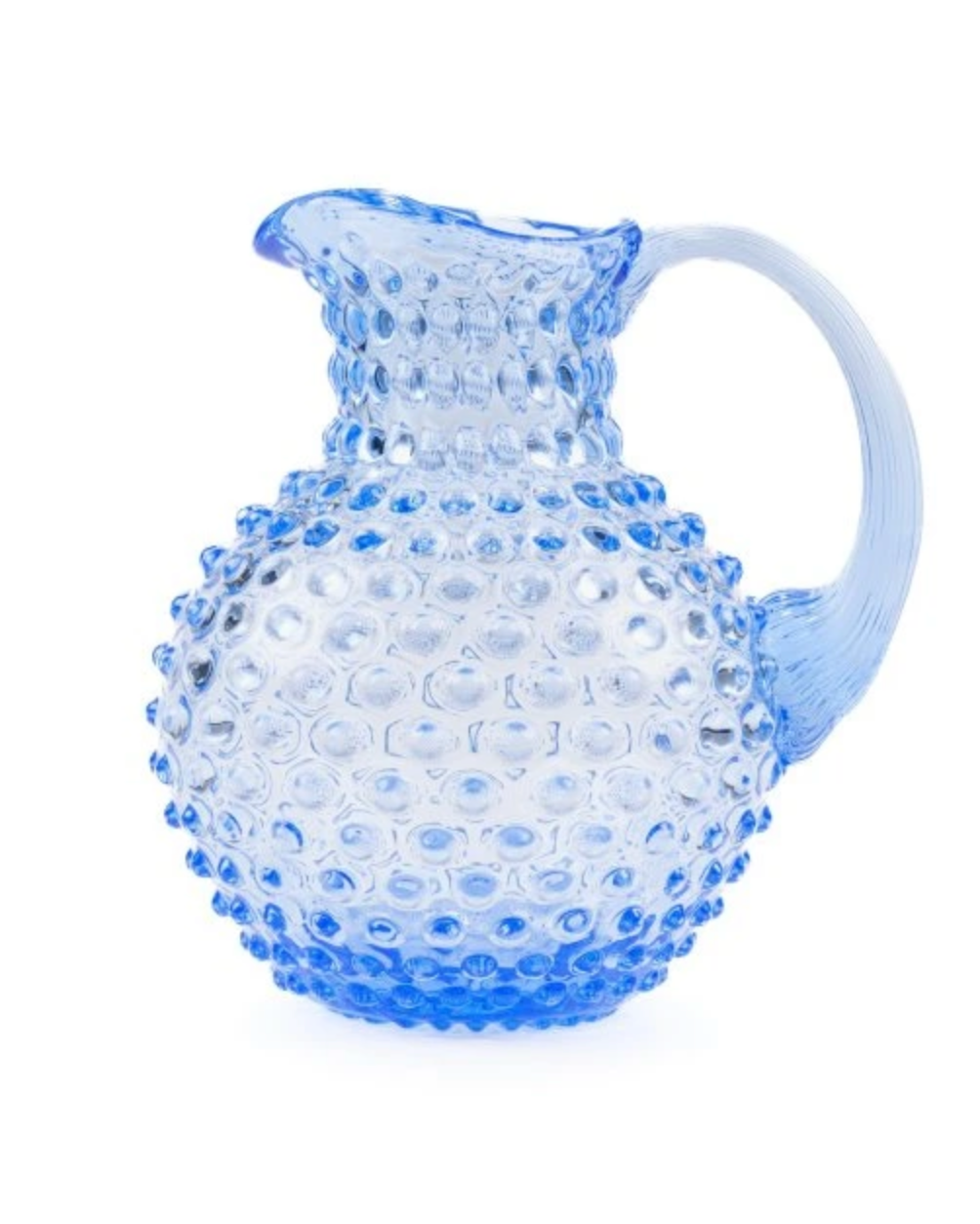 "Hobnail Jug"  Light Blue handmade in Czech Republic I Anna von Lipa