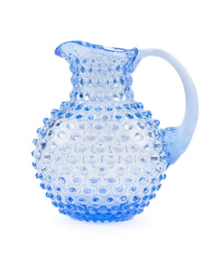 "Hobnail Jug"  Light Blue handmade in Czech Republic I Anna von Lipa
