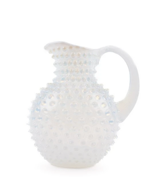 Opaline Paris Hobnail Jug 2L Creamy White handmade in Czech Republic I Anna von Lipa