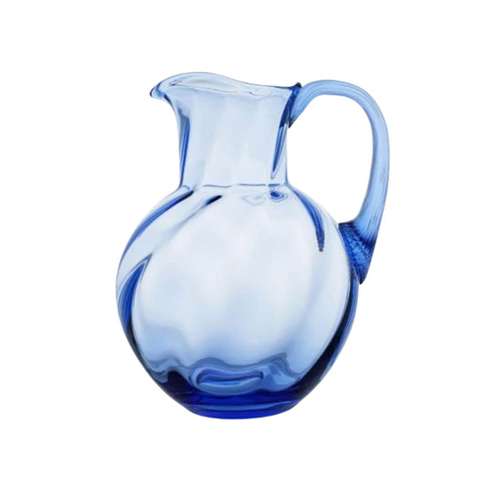 "Swirl Jug" Light Blue handmade in Czech Republic