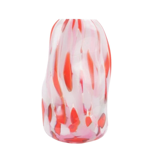 "Confetti Squeeze Mandarin" Vase handmade in Czech Republic